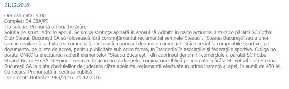 numele Steaua Bucuresti