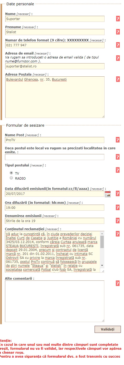 formular plangere CNA