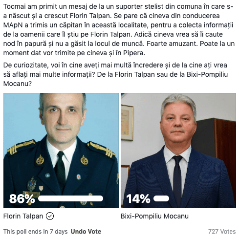 sondaj florin talpan