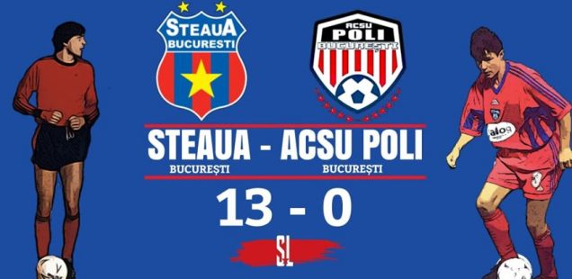 Steaua București - ACSU Politehnica 13-0