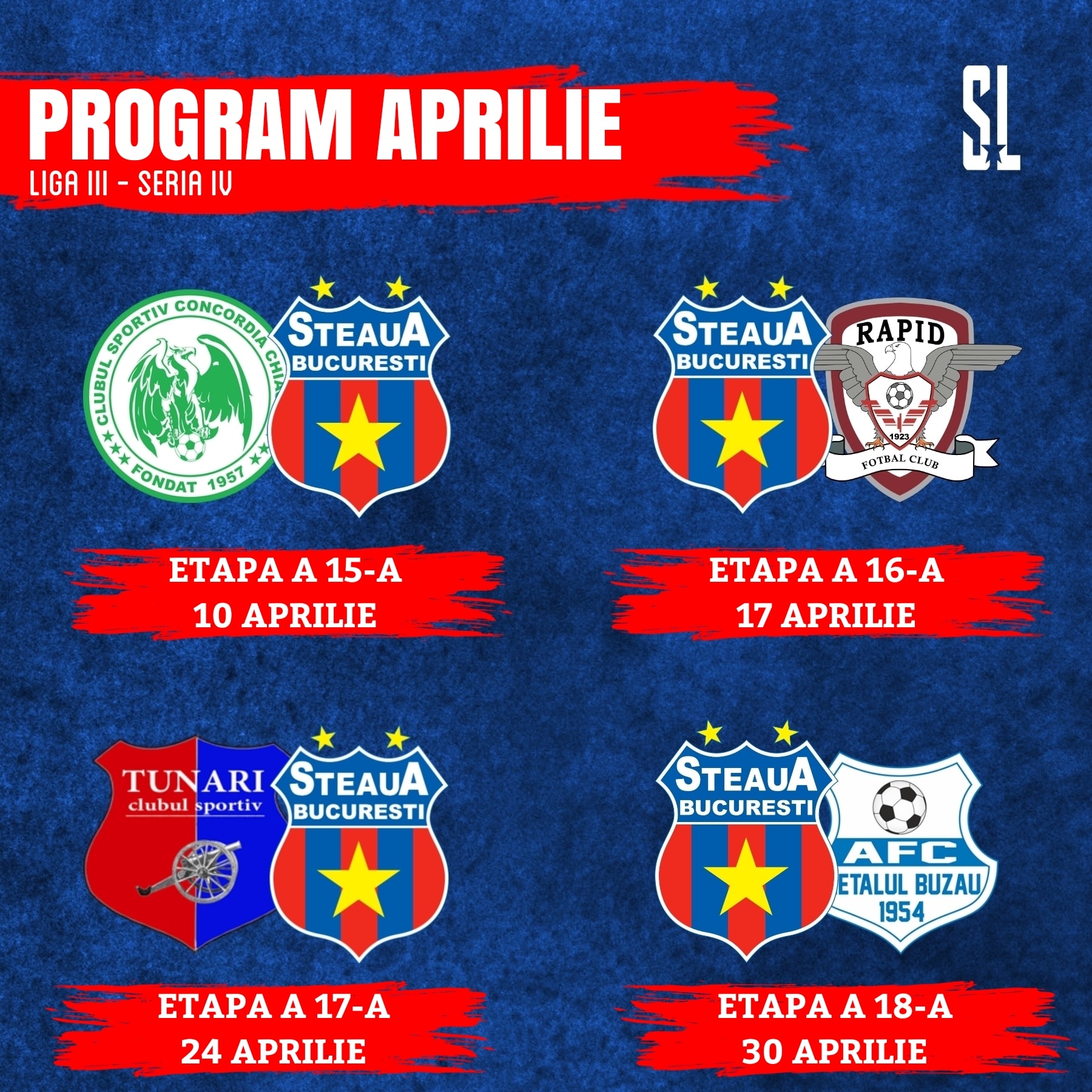 calendar meciuri steaua bucurești