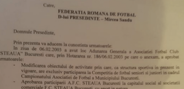 dovada că gigi becali nu a preluat steaua