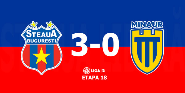 steaua minaur 3-0