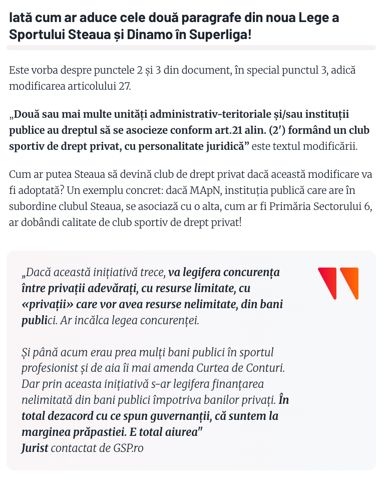 gsp legea sportului