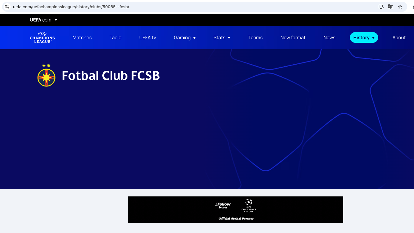 site uefa palmares fcsb steaua