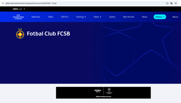 site uefa palmares fcsb steaua