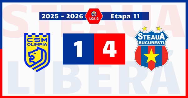 olimpia satu mare steaua bucurești 1-4