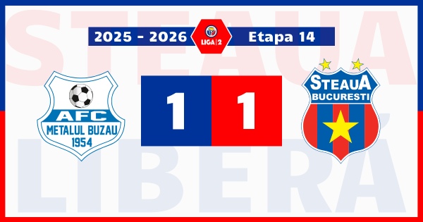 metalul buzău steaua bucurești 1-1