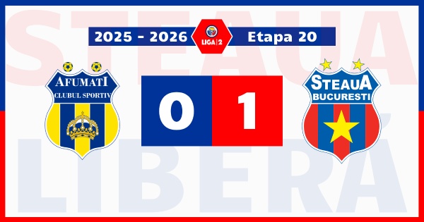 cs afumați steaua bucurești 0-1