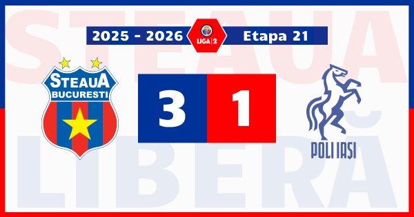 steaua poli iași 3-1