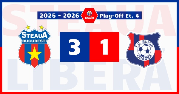 steaua bucurești fc bihor 3-1
