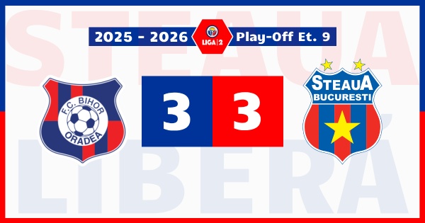 fc bihor steaua bucurești 3-3