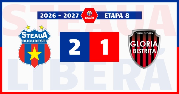 steaua bucurești unu gloria bistrița 2-1