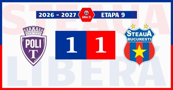 știința poli timișoara steaua bucurești 1-1